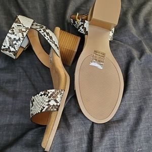 Snake print sandal